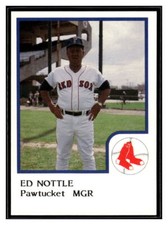 Ed Nottle 1986 ProCards Pawtucket Red Sox #16 Pawtucket Red Sox      MGR