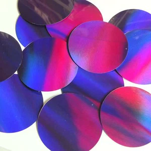Round Sequin 1.5" Deep Purple Lazersheen Reflective Metallic Couture Paillettes - Picture 1 of 2