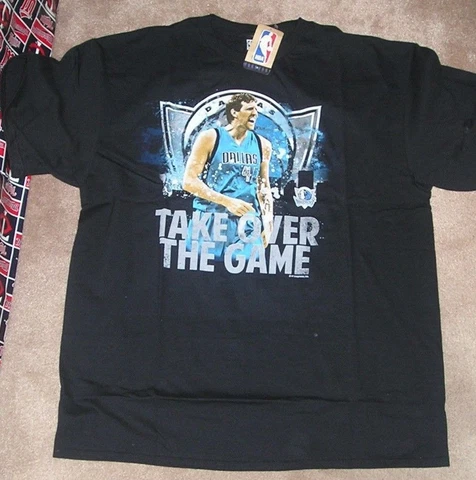NEW NBA Dallas Mavericks Dirk Nowitzki Men L Large Majestic NEW NWT Cover