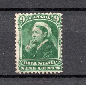 Canada 1895 old 9 Cents Victoria Billstamp nice used - Picture 1 of 2