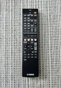 Genuine Yamaha AV Receiver Black Replacement Remote Control RAV522 ZJ66510 - Picture 1 of 12
