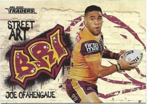 2020 Nrl Traders Street Art (SA01) JOE OFAHENGAUE Broncos
