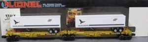 LIONEL CHICAGO & NORTHWESTERN TTUX SPINE CAR 6-16334! O GAUGE INTERMODAL FLAT - Picture 1 of 4