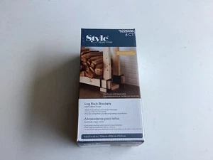 Style Selections #5228496 Log Rack Brackets Matte Black Finish-4 Count - Picture 1 of 2