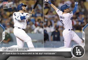 2021 TOPPS NOW CARD LOS ANGELES DODGERS #809 2nd TEAM TO CLINCH MLB PLAYOFFS - Picture 1 of 1
