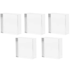 Bloque de exhibición de acrílico 5 piezas cubos bloques elevadores soporte para vendedores - Imagen 1 de 12
