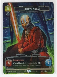 Star Wars Unlimited LotF Prestige Foil Card LOF1114 Darth Malak - Picture 1 of 1