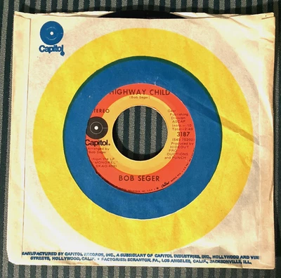 BOB SEGER - Lookin' Back / Highway Child  (Original/OG 1971 7" 45)  NM Vinyl - Image 1 of 2