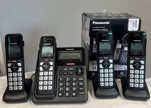Panasonic KX-TGF944 Cordless Phone System w/4 Handsets & Answering Machine Black - Zdjęcie 1 z 15