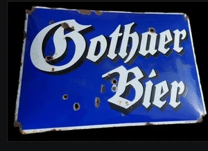 Altes Emailschild Gothaer Bier 🍺 ,Brauerei,Original - Bild 1 von 1