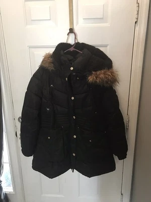 Rocawear Classic Black Longline Puffer Parka Coat Faux Fur Hood 3X - Image 1 of 4