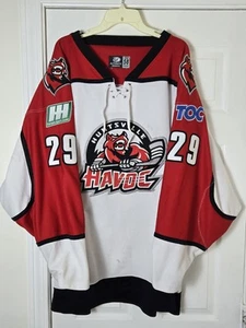 Huntsville Havoc Matt Carmichael SPHL Game Worn Used Goalie Jersey Men's Size 58 - Picture 1 of 9