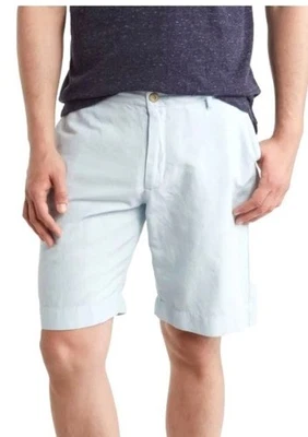 Pantalones Cortos Chinos Faherty Para Hombres Malibú Azul Lino Mezcla Algodón 4 Bolsillos Talla 40 Nuevos Foto 1 de 4