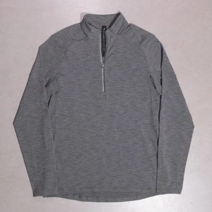 Lululemon Surge Warm 1/2 Zip Gray Pullover Men's Large Performance Stretch Gym - Picture 1 of 6