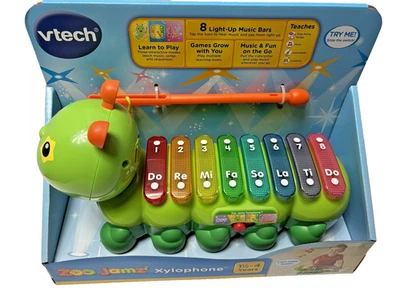 VTech Zoo Jamz Toy Caterpillar Xylophone Green 1 1/2 - 4 Years NEW - Image 1 of 3