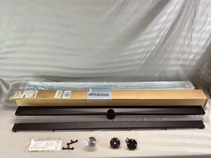 NEODRAIN ZA3-48-T02-PB MATTE BLACK LINEAR SHOWER DRAIN 2 IN 1 FLAT TILE INSERT - Picture 1 of 17