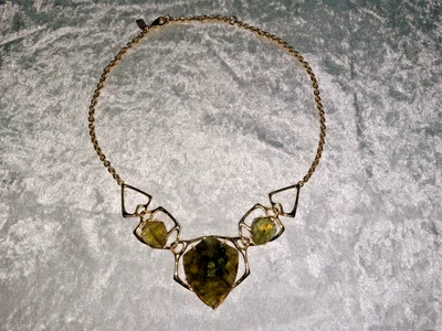 WOW! Collar de cadena Alexis Bittar Miss Havisham con piedras preciosas de cristal y oro Foto 1 de 4