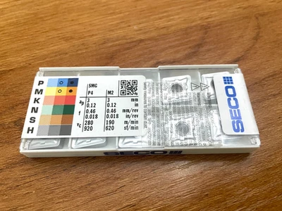 CNMG 433-M5 TP3501 SECO CNMG120412-M5 PAQUETE DE 10 INSERTOS DE CARBURO NUEVO Foto 1 de 4