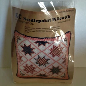 KIT DE ALMOHADA CON AGUJA Karen Cunniff James AMERICAN EDREDÓN BARGELLO Nuevo - Imagen 1 de 2