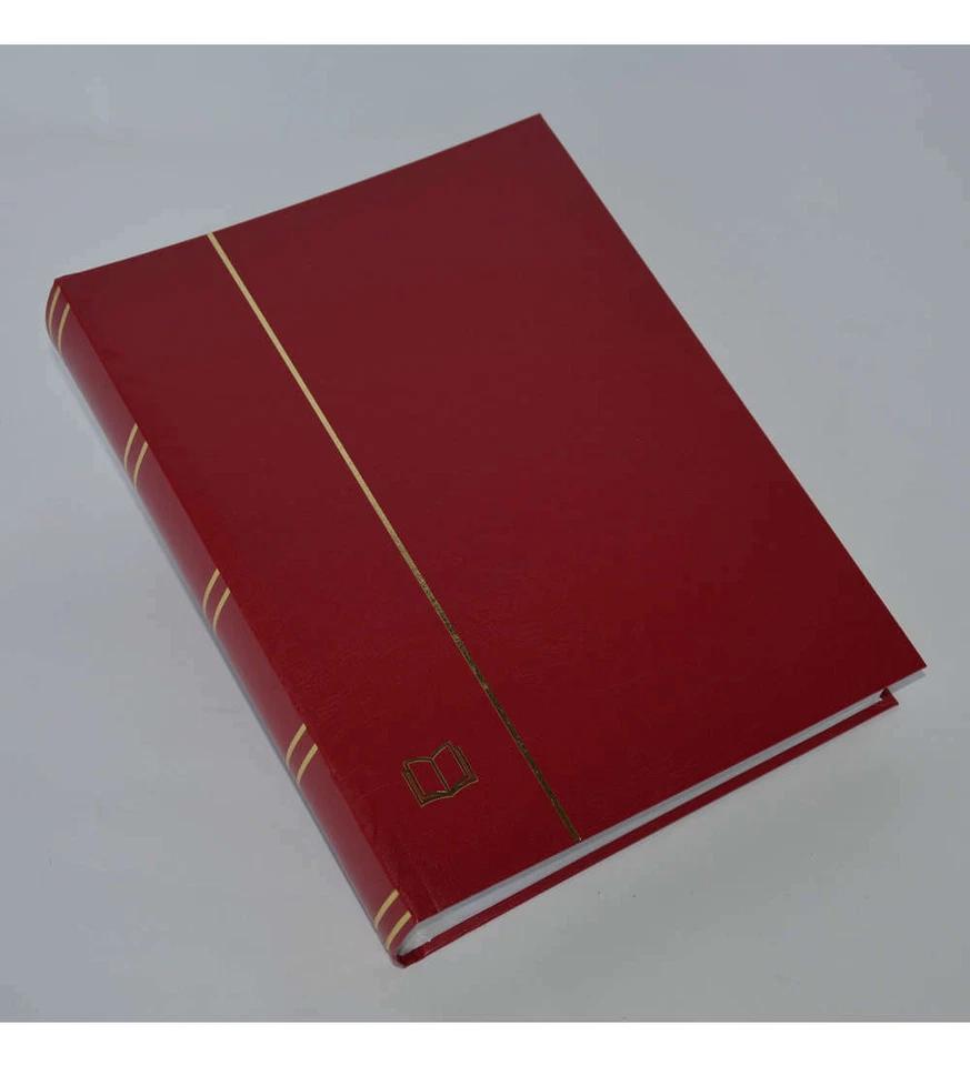 COLLECTA-Luxus-60 weiße Seiten A4 Briefmarkenalbum Einsteckbuch hellrot