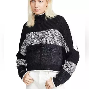 Maglione Free People Sunbrite finto collo crop taglia large in combinazione notte fredda - Foto 1 di 9