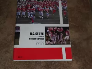 1988 WESTERN CAROLINA AT NC STATE COLLEGE COLLEGE FOOTBALL PROGRAM EX-MINT - Picture 1 of 1