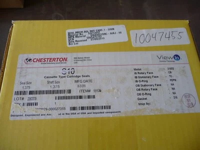 New CHESTERTON S10-1.375 Seal/Shaft Size Cassette Type Cartridge Seal 191976 - Image 1 of 4