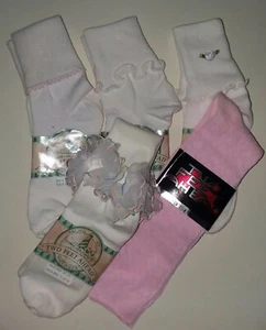 GIRLS VINTAGE SOCKS size 7-8 1/2 * 5 PAIR-$6.50 - Picture 1 of 7