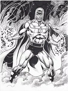 MAGNETO X-Men ORIGINAL Comic Art Tom DERENICK - Picture 1 of 2