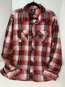 Camisa a Cuadros Southpole Para Hombre XL Roja Negra Blanca A Cuadros Manga Larga Abotonada - Imagen 1 de 9