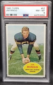 1960 Topps, PSA 8, JIM RINGO, #57, Green Bay Packers, PSA 8, HOF - Picture 1 of 2