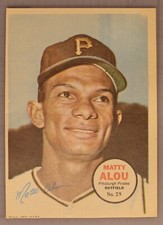 1967 Topps Poster Insert #29 Matty Alou Pittsburgh Pirates - Nice condition