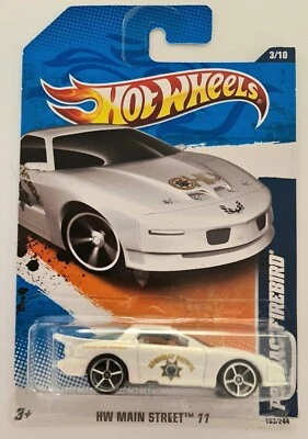 Pontiac Firebird Police HW 1973 Hot Wheels Main Street 11 3/10 - 163/244 - blanco  Foto 1 de 4