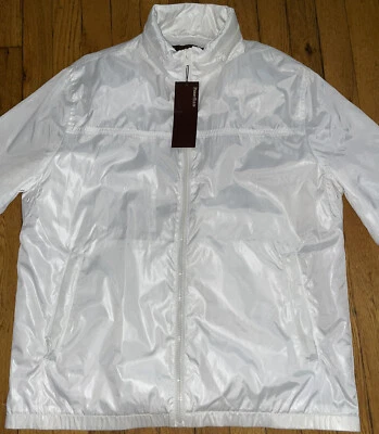 NWT Perry Ellis Full Zip Hooded Mens Size XL Jacket White - Image 1 of 4