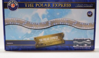 LIONEL POLAR EXPRESS LIGHTED BLUE ICE FASTRACK O-36 CURVES 2325010 O GAUGE TRAIN - Image 1 of 2
