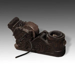 ANTIGUA LÍNEA DE PLOMADA DE TINTA DE CARPINTERO MO DOU SUMITSUBO MADERA CHINA SIGLO 19. - Imagen 1 de 1