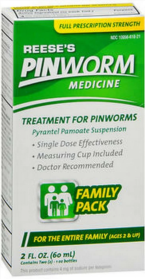 Pinworm Medicine Reeses, Pirantel Pamoato Suspensión PAQUETE FAMILIAR -- Foto 1 de 1