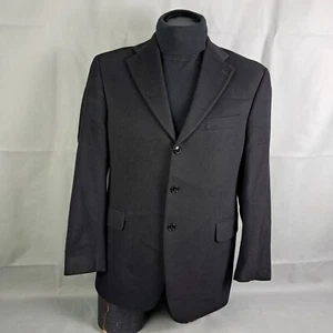 Arnold Brant Cashmere Sportcoat 40R Men 3-Roll-2 Black 3-Button Blazer Jacket  - Picture 1 of 12