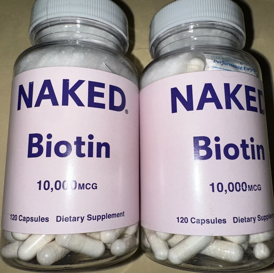 Naked Biotin 10 000mcg - Max Strength Biotin Vitamin B7 Healthy Hair Skin Nails