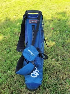 TITLEIST STAND BAG 3 WAY DIVIDE / BLUE ON BLUE NO RAINCOVER - Picture 1 of 12