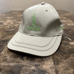 Coca Cola Hat Cap Canvas Adjustable Baseball Green Lime Embroidered RARE Team LA - Picture 1 of 17