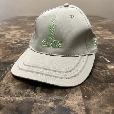 Coca Cola Hat Cap Canvas Adjustable Baseball Green Lime Embroidered RARE Team LA - Image 1 of 4