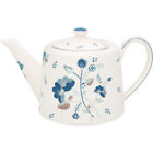 Greengate Teekanne MOZY Wei&#223; Blau Kanne Porzellan Geschirr mit Blumen 1 Liter