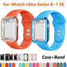 Case+Band Strap Silicone For Apple iWatch Ultra Series 8 7 6 5 4 Cover 38~49mm