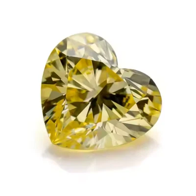 IGI Certificate Yellow High Quality Loose Stone Heart Cut Lab Grown Diamond Her - Image 1 of 4