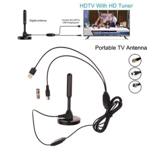HD Digital TV Antenna Indoor Signal Amplifier Long Range Signal Receiver Antenna - Photo 1/16