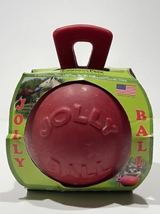 Jolly Pets Tug-n-Toss - Heavy Duty Chew Ball w/ Handle Red 8" - Picture 1 of 4