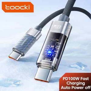 Toocki 100W USB Type C to USB C Cable QC4.0 PD3.1 Fast Charging For iPhone 16 15 - Picture 1 of 10
