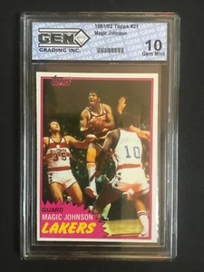 Earvin Magic Johnson, Los Angeles Lakers, 1981 Topps #21, Gem Mint 10 - Imagen 1 de 2