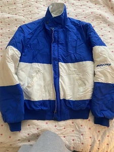 Cappotto imbottito BOEING AIRPLANES anni 90 Wichita Kansas taglia M Holloway MADE IN USA - Foto 1 di 12